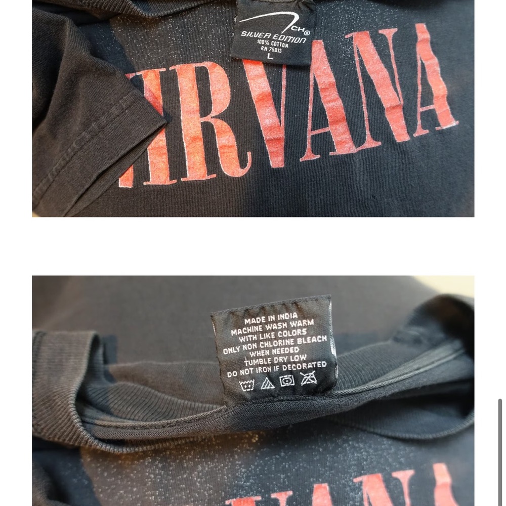 Super Rare Distressed Nirvana 90s Nirvana Vintage… - image 5